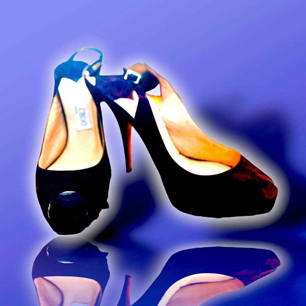 Jimmy Choo sling back killer heels, EUC. 100% authentic